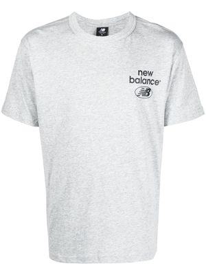 New Balance logo-print cotton T-shirt - Grey