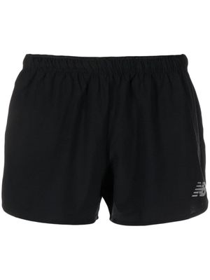 New Balance logo-print running shorts - Black