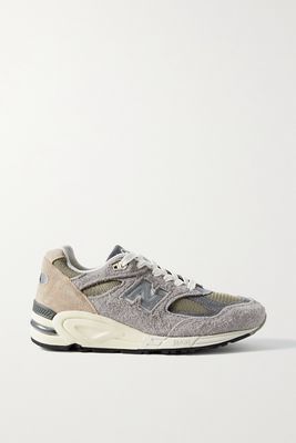 New Balance - M990v2 Suede And Mesh Sneakers - Gray