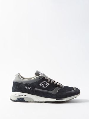 New Balance - Made In Uk 1500 Suede And Mesh Trainers - Mens - Navy Black