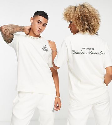New Balance Members Club unisex t-shirt in off-white-Neutral