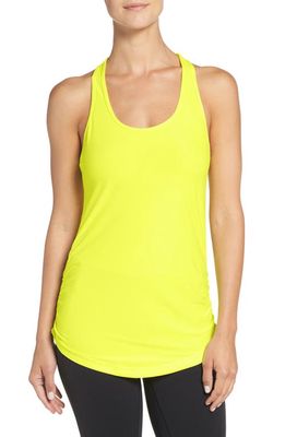 New Balance 'Perfect' Cutout Racerback Tank in Fire Fly