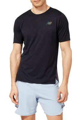 New Balance Q Speed ICEx Jacquard T-Shirt in Black