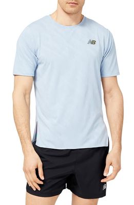 New Balance Q Speed ICEx Jacquard T-Shirt in Light Arctic Grey