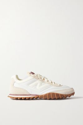 New Balance - Rc 30 Canvas, Brushed-suede And Leather Sneakers - Neutrals