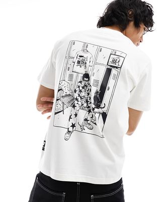 New Balance Saint Ange artist back print t-shirt in off-white