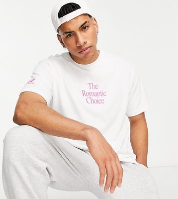 New Balance 'The Romantic Choice' T-shirt in white and pink - Exclusive to ASOS