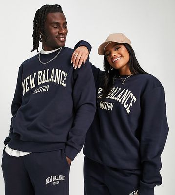 New Balance unisex collegiate sweatshirt in navy