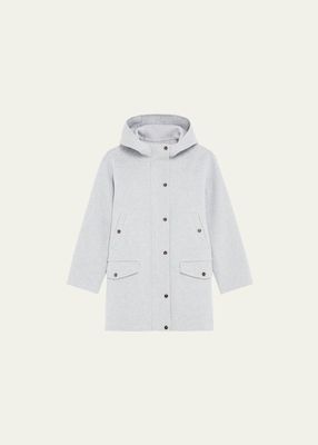 New Divide Wool Cashmere Double-Face Hooded Parka