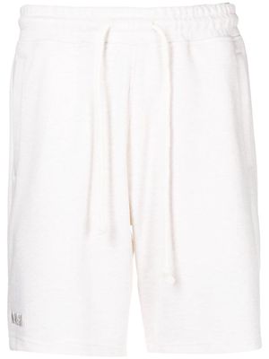 NEW ERA CAP solid-color track shorts - White