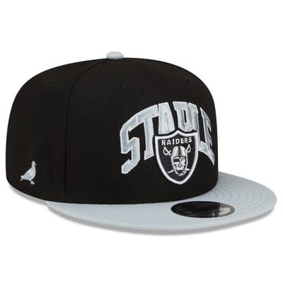 New Era x Staple Men's New Era Black/Gray Las Vegas Raiders NFL x Staple Collection 9FIFTY Snapback Adjustable Hat