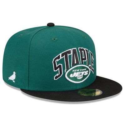 New Era x Staple Men's New Era Green/Black New York Jets NFL x Staple Collection 59FIFTY Fitted Hat