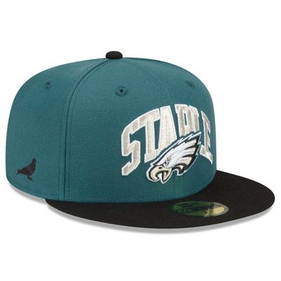 New Era x Staple Men's New Era Green/Black Philadelphia Eagles NFL x Staple Collection 59FIFTY Fitted Hat