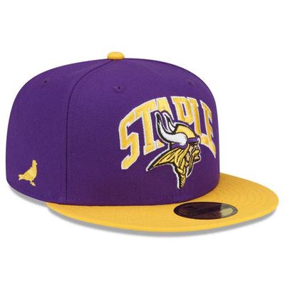 New Era x Staple Men's New Era Purple/Gold Minnesota Vikings NFL x Staple Collection 59FIFTY Fitted Hat