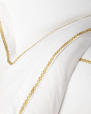 New Gold Plain King Fitted Sheet, White