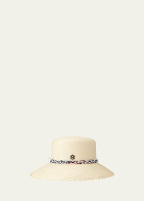 New Kendall Brisa Straw Bucket Hat With Braided Cord