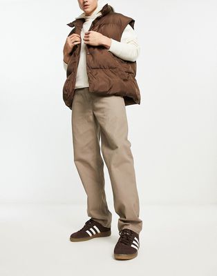 New Look 5 pocket straight pants in brown