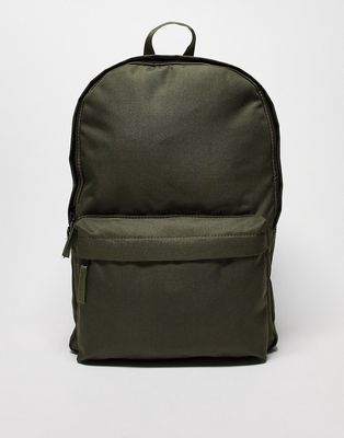 New Look Backpack In Dark Khaki-Green