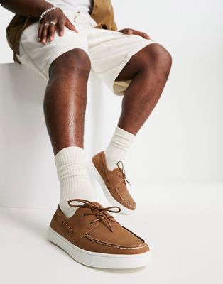 New Look Boat Shoes In Tan-Neutral