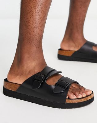 New Look buckle sandals in black