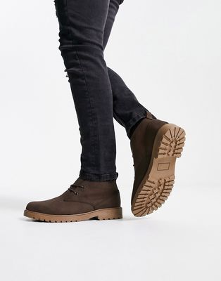 New Look chunky desert boots in dark brown
