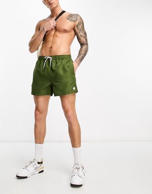 New Look core swim shorts in khaki-Green