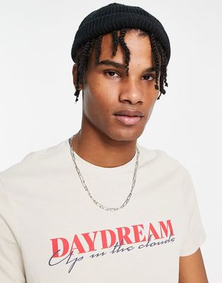 New Look daydream T-shirt in off white