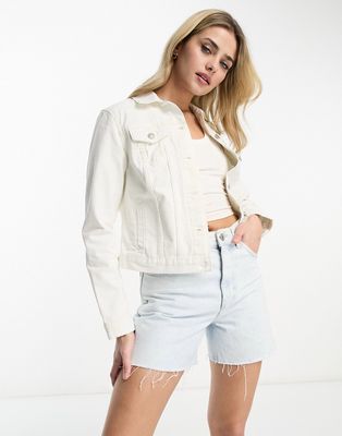 New Look denim jacket in white