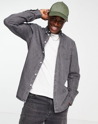 New Look Denim Shirt in Washed Black