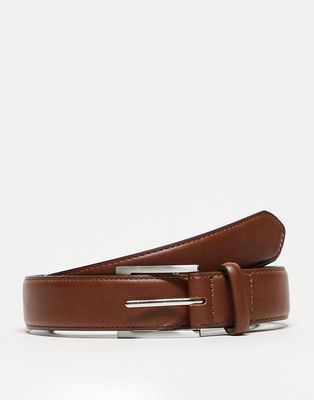 New Look formal belt in tan-Brown