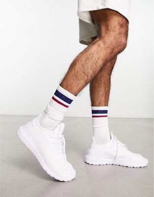 New Look knitted sneakers in white