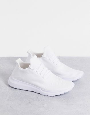 New Look knitted trainers in white