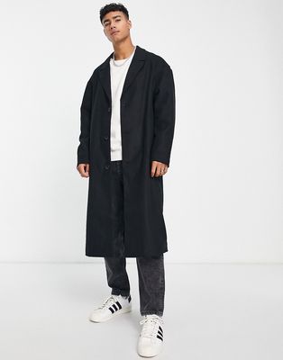 New Look overcoat with wool in black