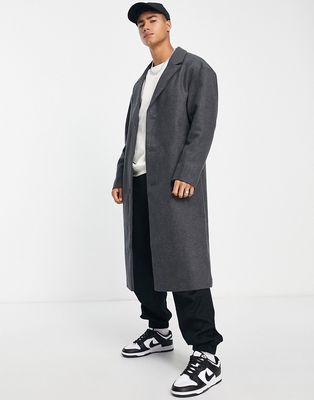 New Look overcoat with wool in dark gray