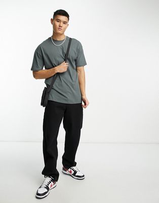 New Look oversized t-shirt in gray green
