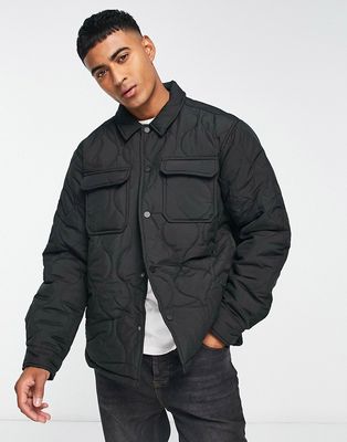 New Look Quilted Jacket in Black