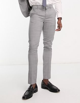 New Look skinny suit pants in gray heritage check