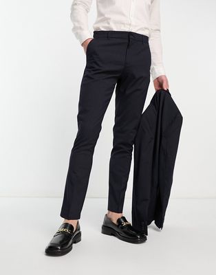 New Look skinny suit pants in navy pinstripe