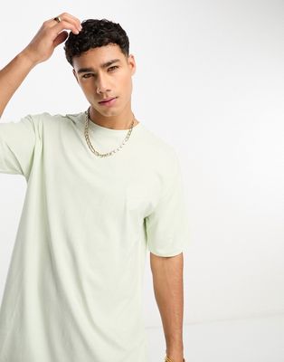 New Look skull embroidered t-shirt in mint-Green