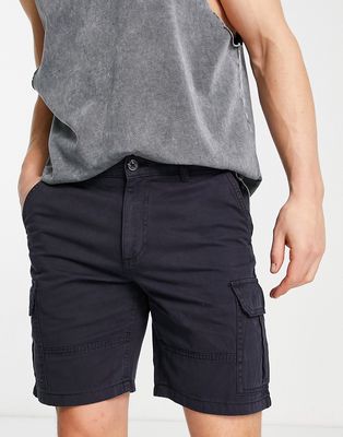New Look slim fit cargo shorts in navy