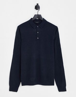 New Look slim fit polo shirt in navy