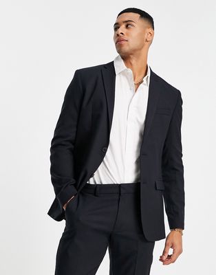 New Look Slim Suit Jacket in Navy