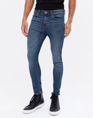New Look spray on jeans in mid blue