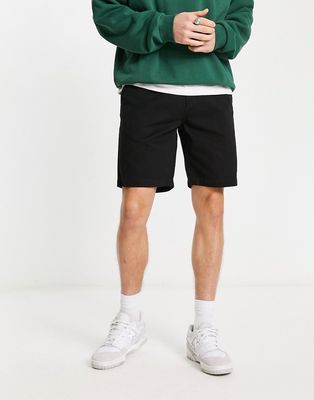New Look straight chino shorts in black