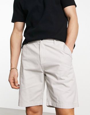 New Look straight chino shorts in off white