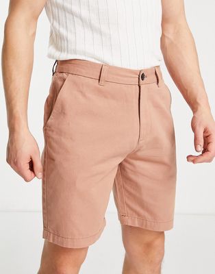 New Look straight fit chino shorts in light brown