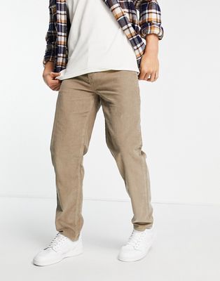 New Look straight fit cord pants in light brown
