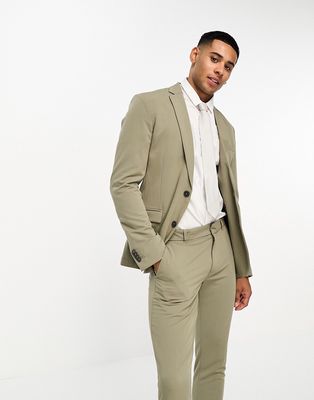 New Look super skinny suit jacket in sage - suit 2-Green