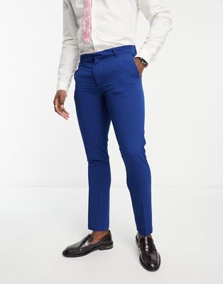 New Look super skinny suit pants in indigo-Blue