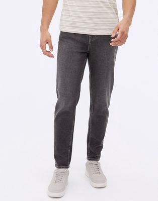 New Look tapered jeans in dark gray